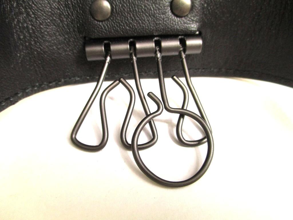 Authentic BOTTEGA VENETA Black Leather Silver H/W 4 Pics Key Chain #a960  Refurbished