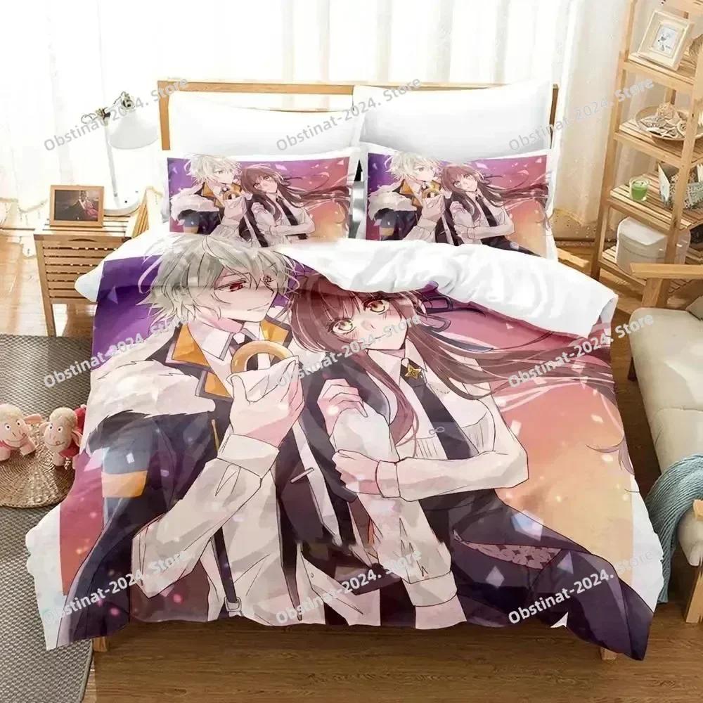3D Print Anime Game Collar X Malice Bedding Set Printed With Pillowcase Bed Duvet Cover Soft Single Double Queen Super King Size