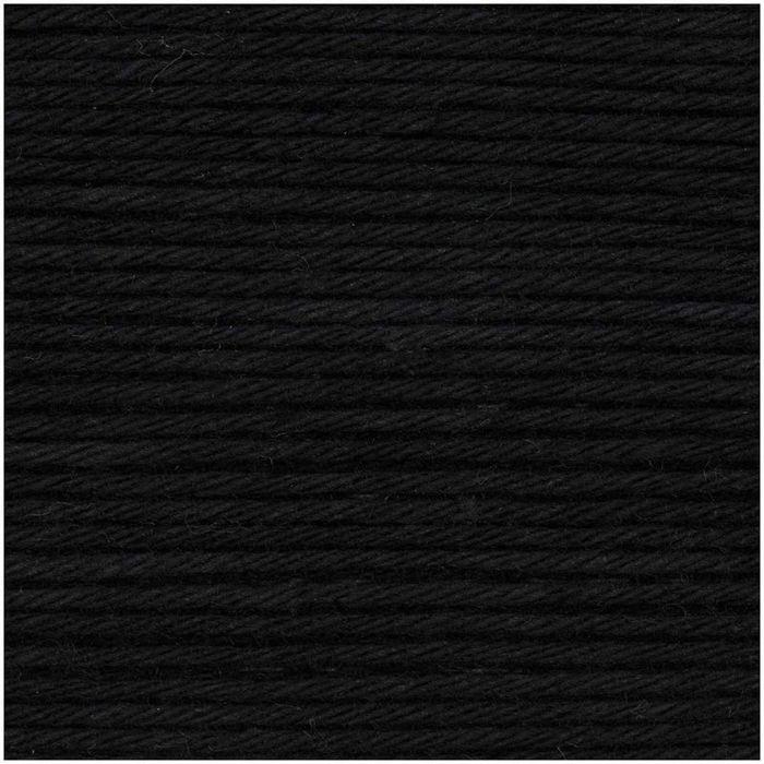 2 pelotes de coton 57,5 m - Noir