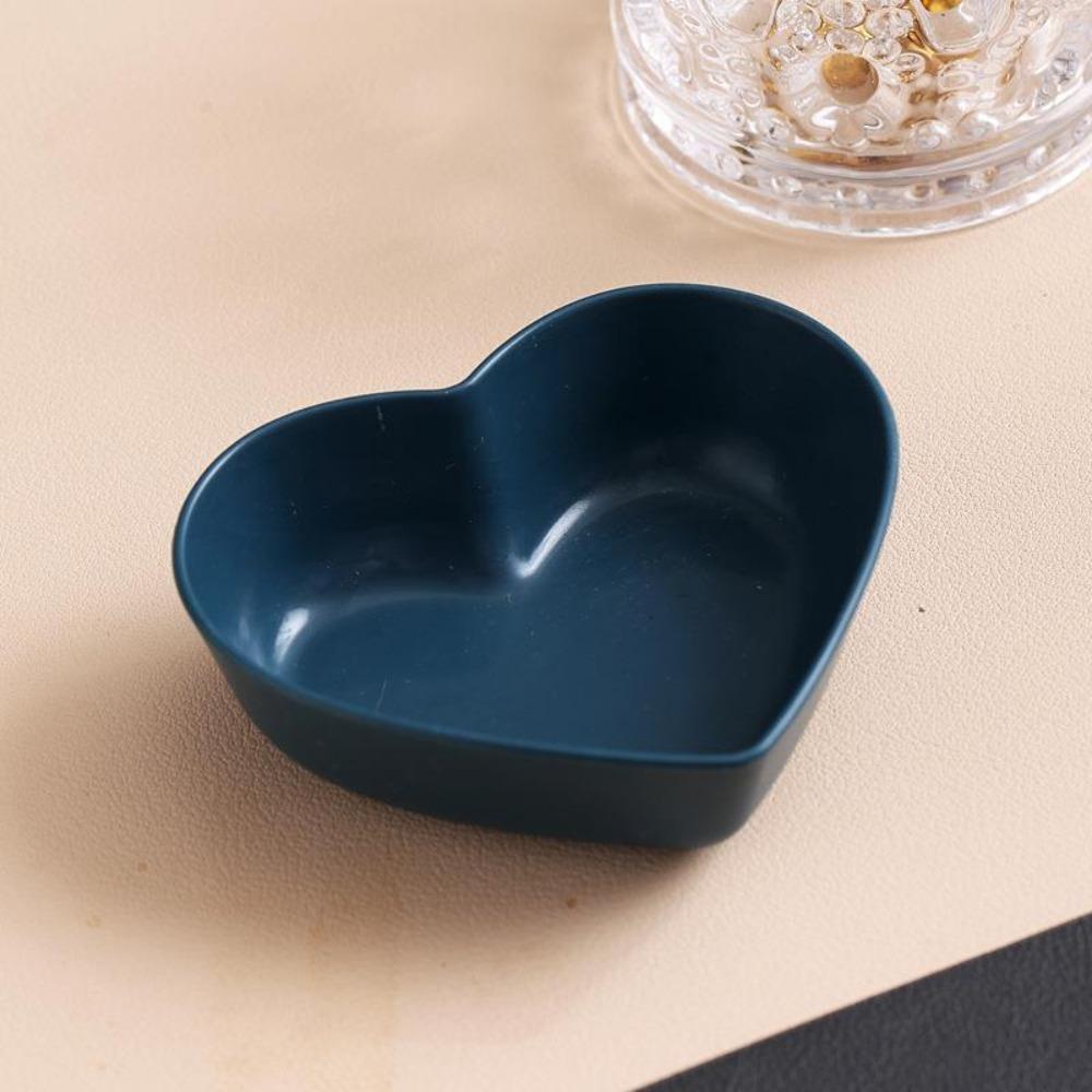 Creative Wheat Straw Heart Shape Seasoning Dish Nordic Style Mini Salted Cabbage Dish Unbreakable Washable Soy Sauce Dishes Home