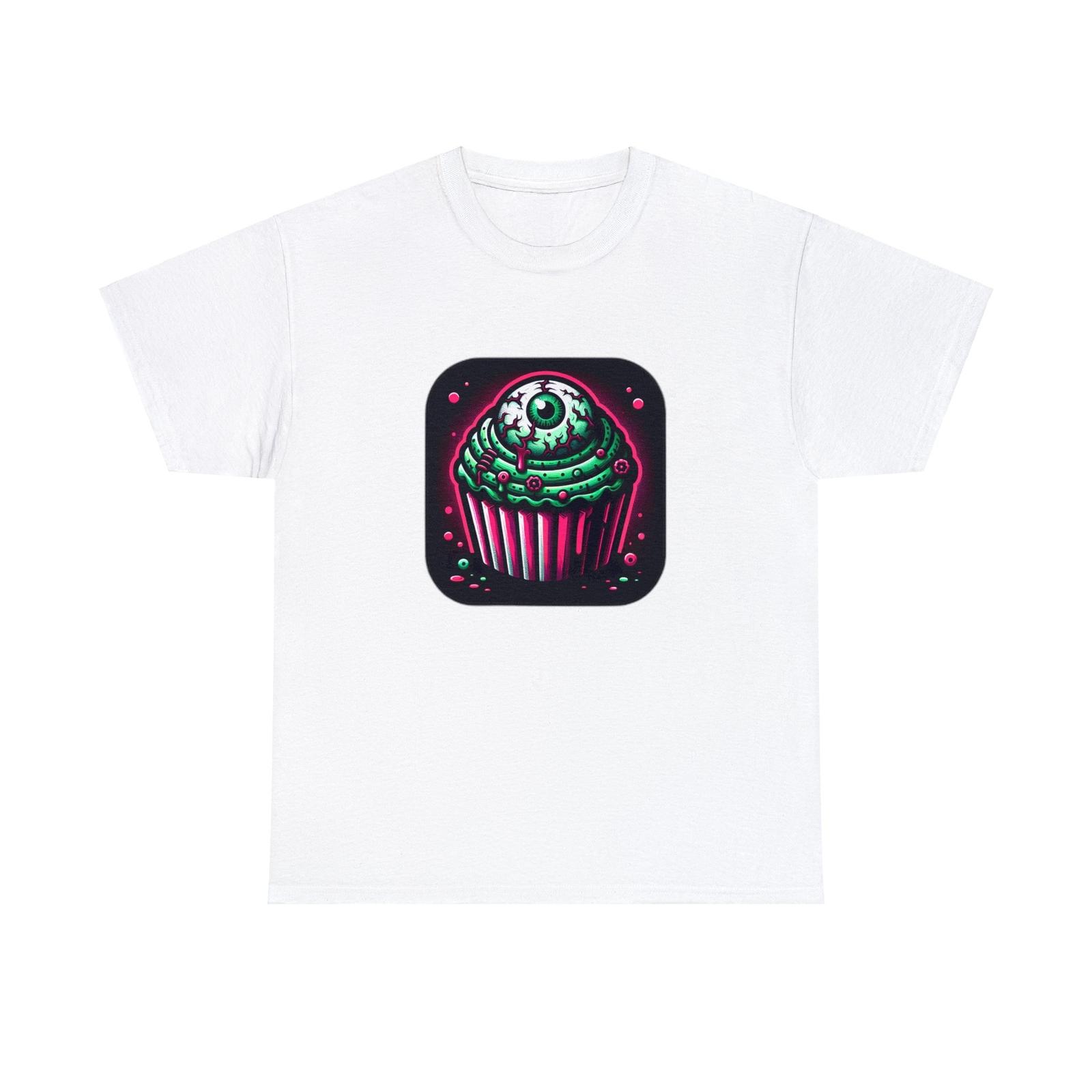 Unisex Adult T Shirt Surreal Sweet Eerie Zombie Cupcake Horror Gothic Emo Tee S разноцветный