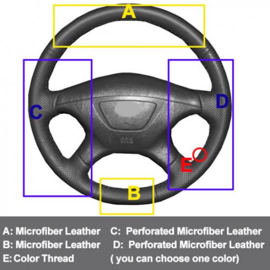 DIY Car Steering Wheel Cover For Mitsubishi Montero Sport 1998-2004 Pajero Sport