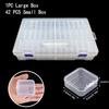 Small Bead Organizers Plastic Storage Boxes Mini Clear Bead Storage Transparent Boxes with Hinged Lid and Rectangle Clear Craft