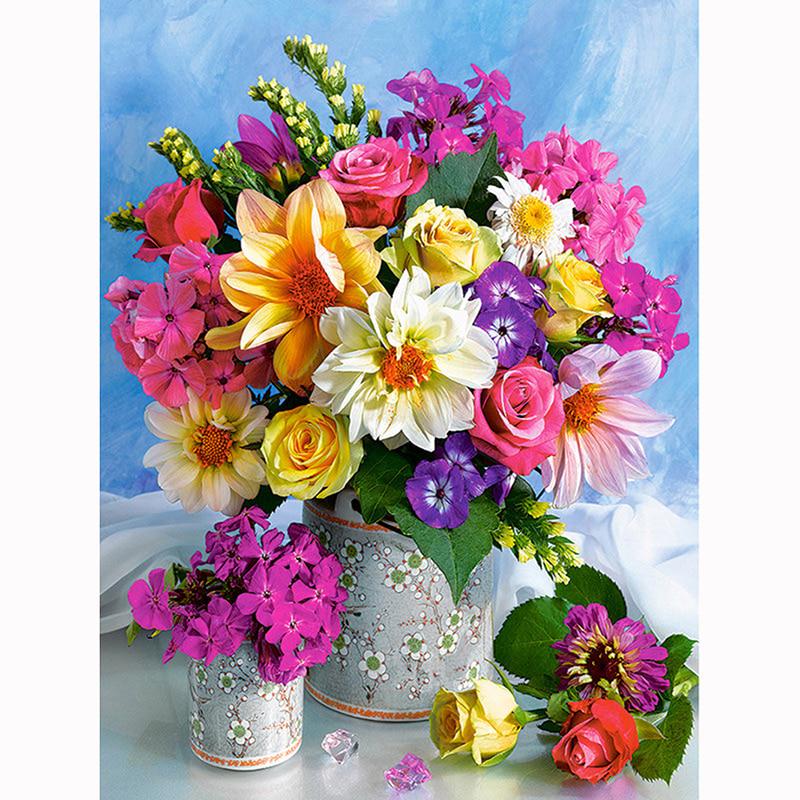 5D DIY Diamond Painting Lovers Diamond Embroidery Natural Animal Cross Stitch Diamond Mosaic Chrysanthemum Home Decoration