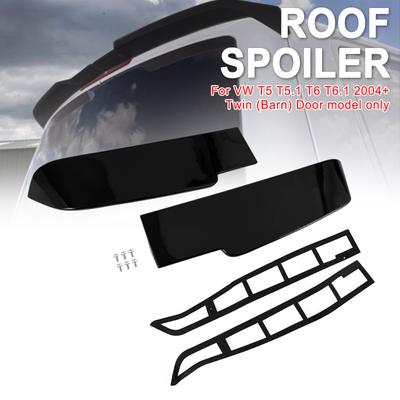 Siyah Premium Çift Kanatlı Kapı Spoiler VW Transporter T5 T5.1 T6 T6.1 İçin Uygun