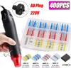 50/800PCS Wire Cable Splice Terminal Kit Waterproof Heat Shrink Butt Crimp Terminals Solder Seal Electrical with Hot Air Gun