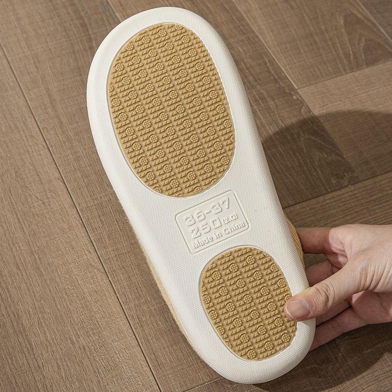 New Anti-slip Cotton Shoes for The Elderly, Indoor Fleece Warm Slippers
