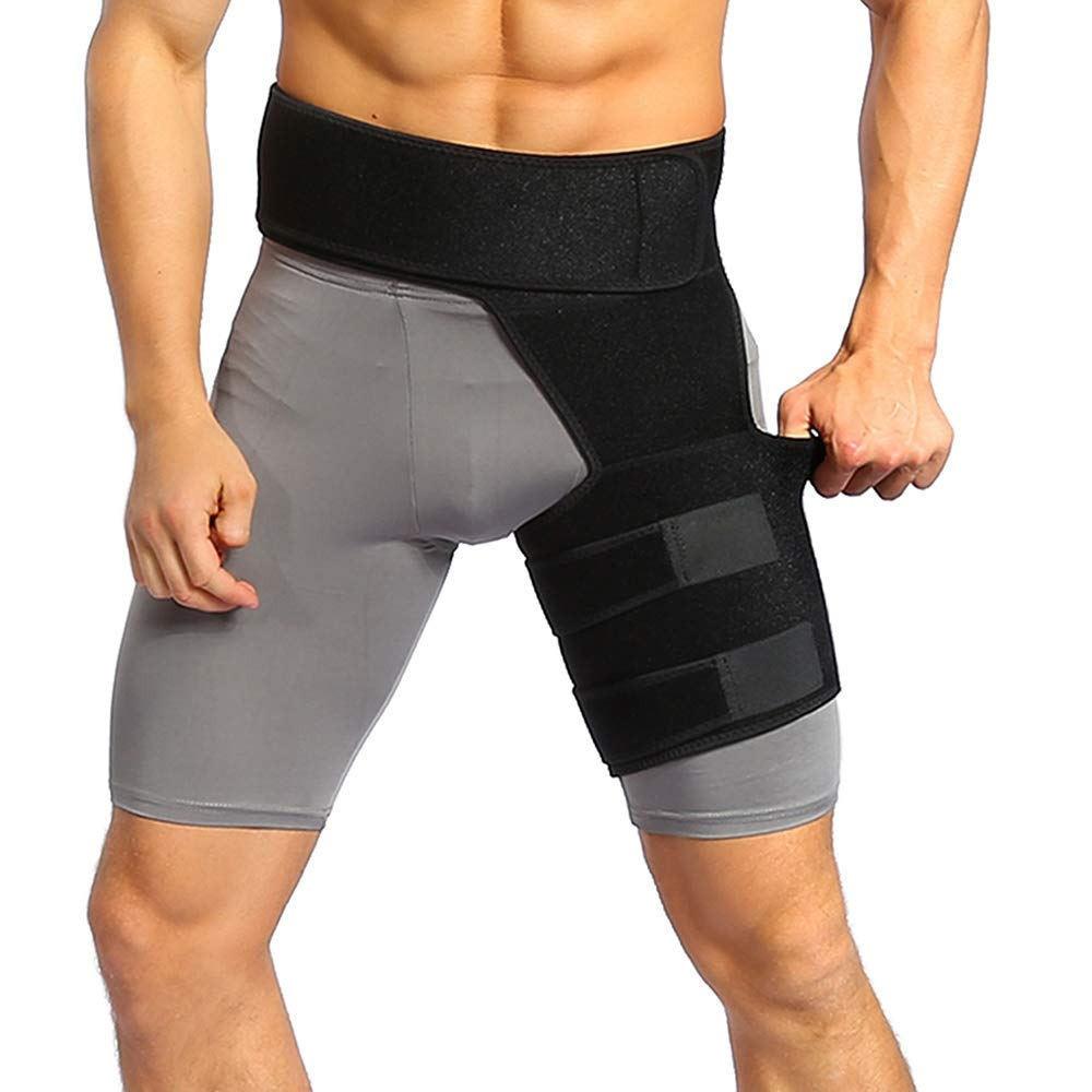 1Pcs Hip Brace, Non-slip Lower Back Support Brace, Sciatica Pain Relief Brace, Thigh/Hamstring Compression Support