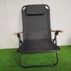 Aluminum Folding Camping Chair 4-Position Wood Grain Canvas Chair Lightweight Portable for Office Outdoor Hiking