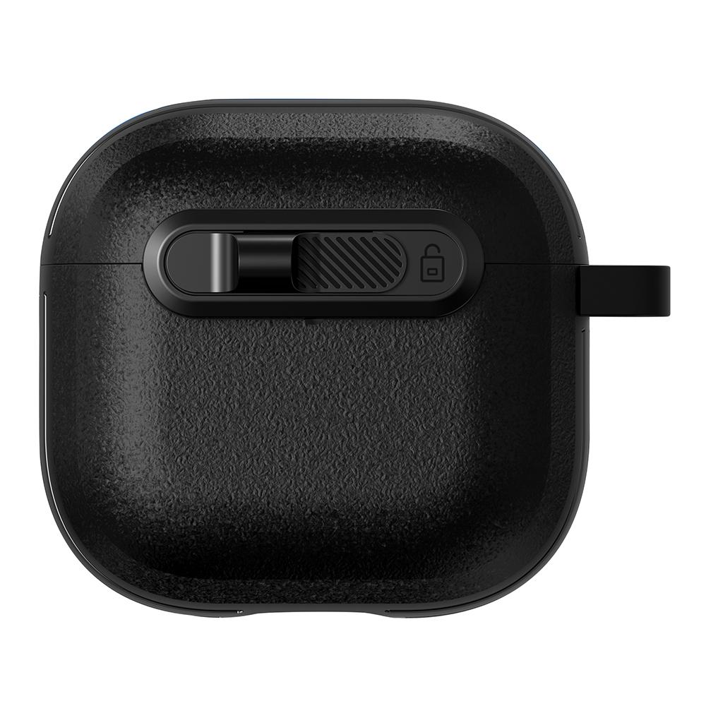 For AirPods 4 Protective Case Lock Buckle Switch TPU + PC Wireless Earphones Cover with Carabiner