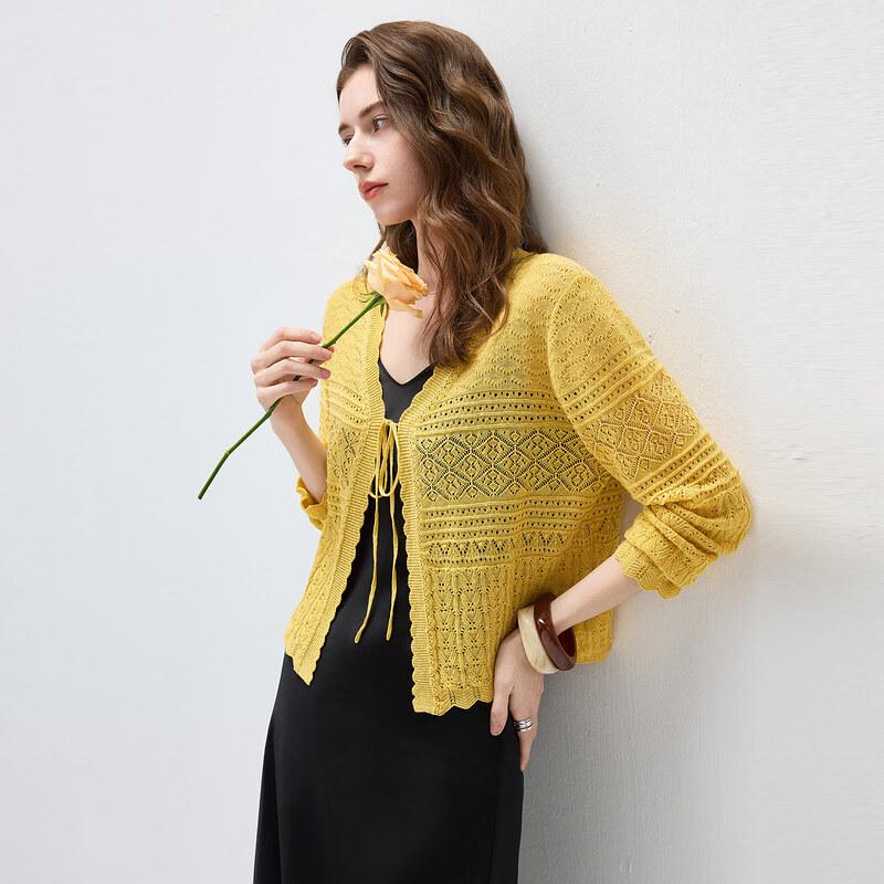 Komeng Boka Women's Linen Knit Cardigan