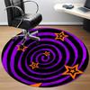 1pc Spiral Stars Office Round Area Rug, Indoor Mat Suitable ForOffice, Under Office Chairs Bedroom Living Room Home Decor T197