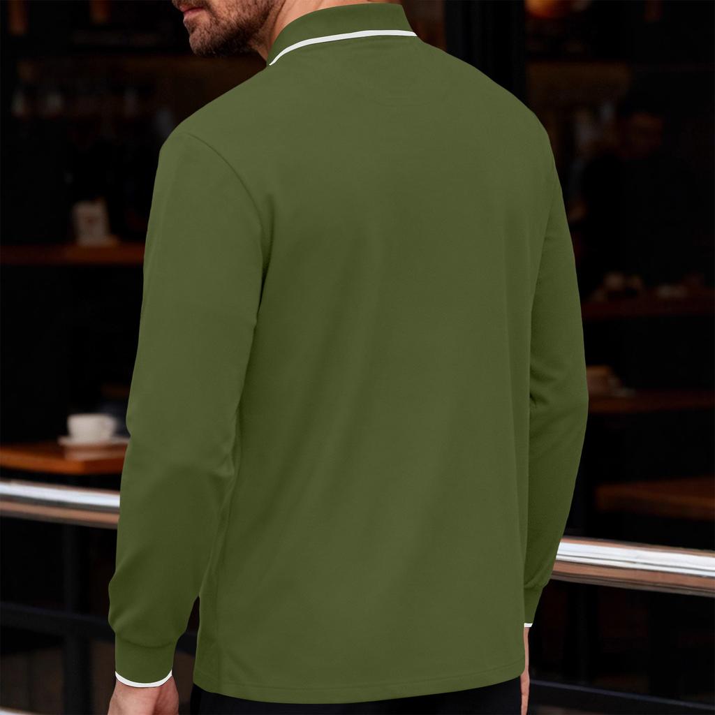 Men's Long Sleeve  Shirt Turn-Down Collar Shirt  Fit  Shirt