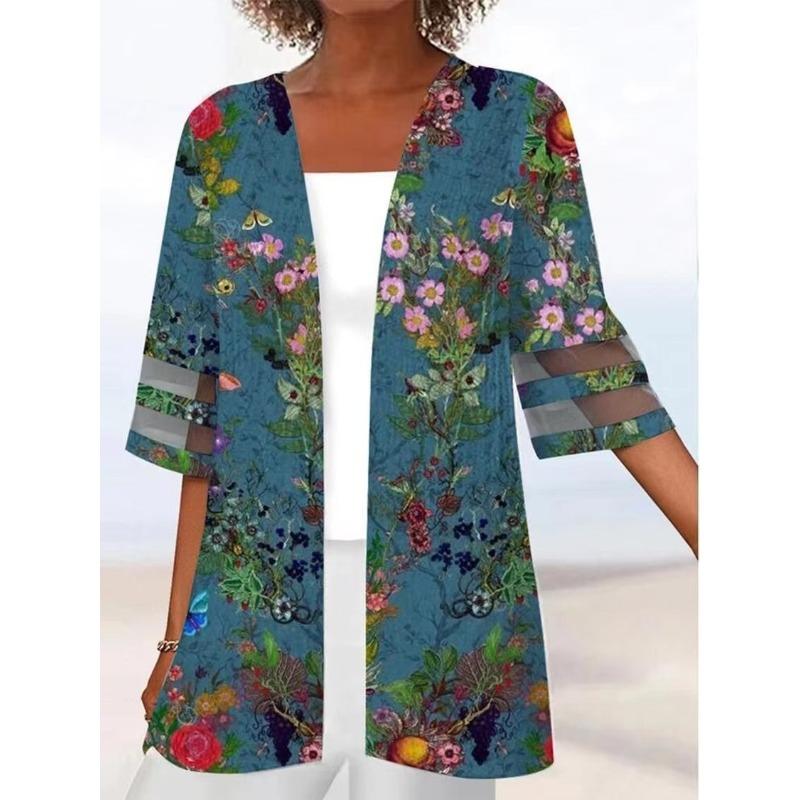 

IHUASU Women s Vintage Casual Spring Autumn Short Sleeve Jackets & Coats XXXXXL