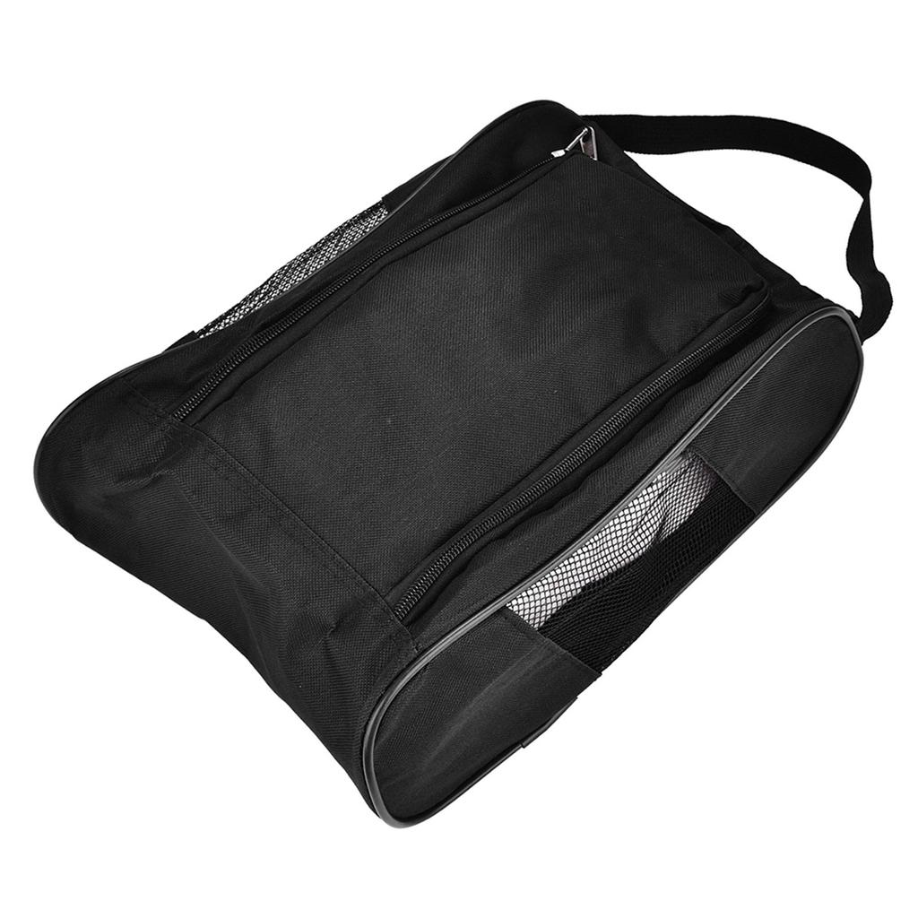 Portable Breathable Golf Shoes Bag Case Pocket Pouch Storage Sports Accessory(Black)