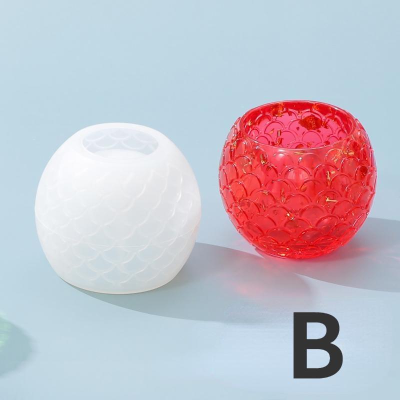 

Форма для самостоятельного изготовления подсвечника из клея, держатель для ручек, чашка для хранения рыбьей чешуи, свеча-ароматизатор, силиконовая форма B