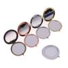 Foldable Vintage Makeup Mirror Mini Square Makeup Vanity Mirror Portable Hand Mirrors Double-Sided Compact Mirror Pocket Cosmetic Mirror