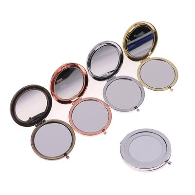 Miroir de maquillage vintage pliable mini carré miroir de courtoisie de maquillage portable à main double face compact de poche miroir cosmétique