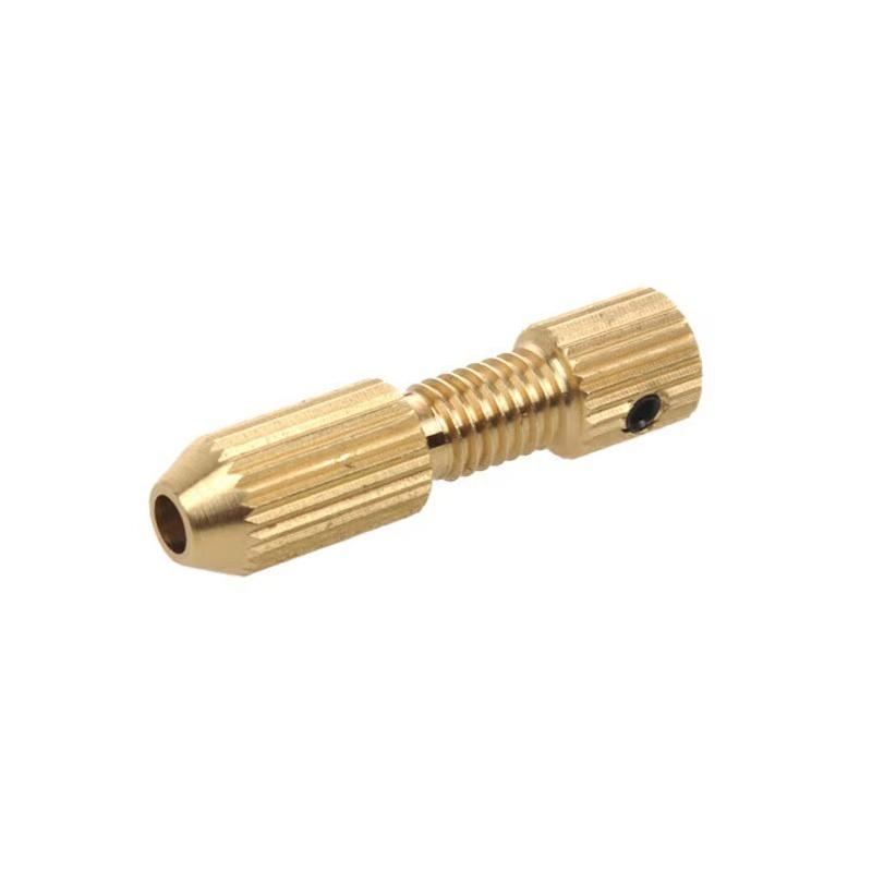 1Set Mini Drill Collet Chuck 2.0mm Shaft Hole Brass Motor Shaft Clamp Brass Chucks Adapter For Power Tool Accessory Tool Set