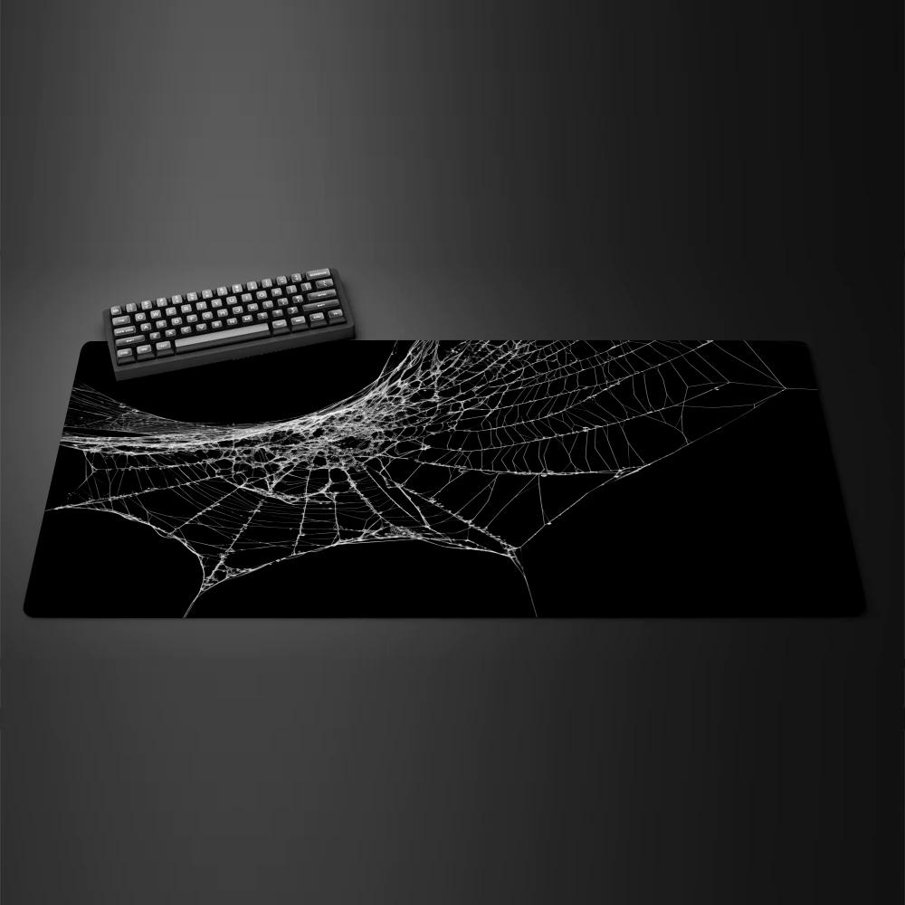 Tappetino Mouse Ragnatela Grande Computer Ufficio Gioco Tavolo Tappetini XXL Gomma Antiscivolo Tastiera Gaming Mousepad Lunghi Tappetini da Scrivania