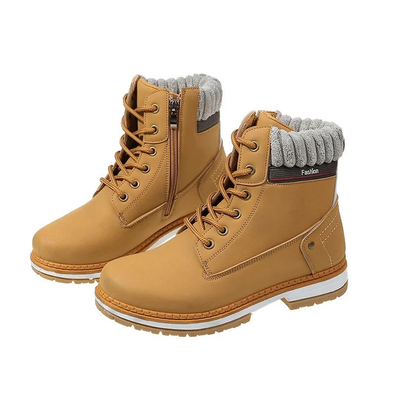 Fashion Platform Boot Winter Warm Snow Boots Ladies Ankle Outdoor Thick Bottom Sneakers Non-slip Lace Up Plus Size 36-42 Shoes for Women