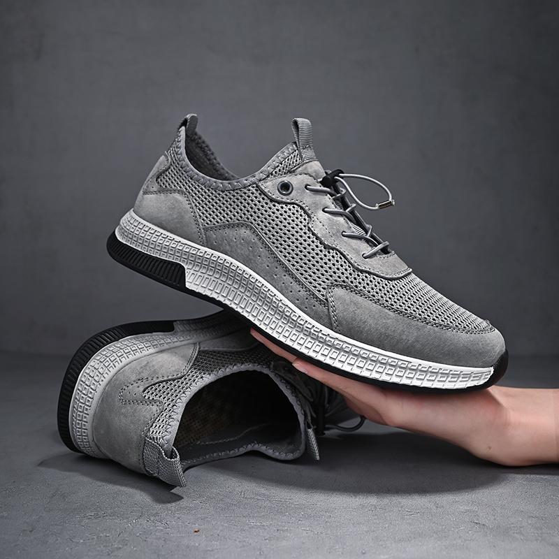 Модные дышащие мужские мягкие спортивные туфли Модные сетчатые кроссовки для бега Удобные — фото 7