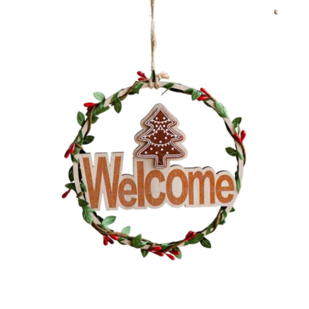 

Креативный 15 см рождественский деревянный буквенный знак ручной работы элегантный приветственный дверной знак мультяшные рождественские венки украшения рождественский декор