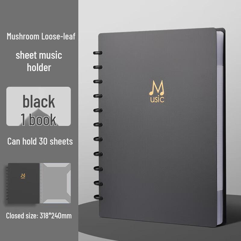 SUNWOOD A4 30-Pocket Music Sheet Folder чёрный