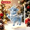 Acryl Chinesisches Sternzeichen Ziege Hängender Schmuck Rot Gold Glücksbringendes Design Ideales Neujahrsgeschenk für Freunde