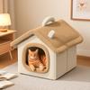 Winter Warm Heating Pet House for Cats and Dogs Removable Washable Pet Bed All-Season Animal Shelter Cozy Puppy Kitten Bed