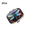 3Pcs Divided Travel Medicine Case Lovely Colored Small Pill Container  Cabinet