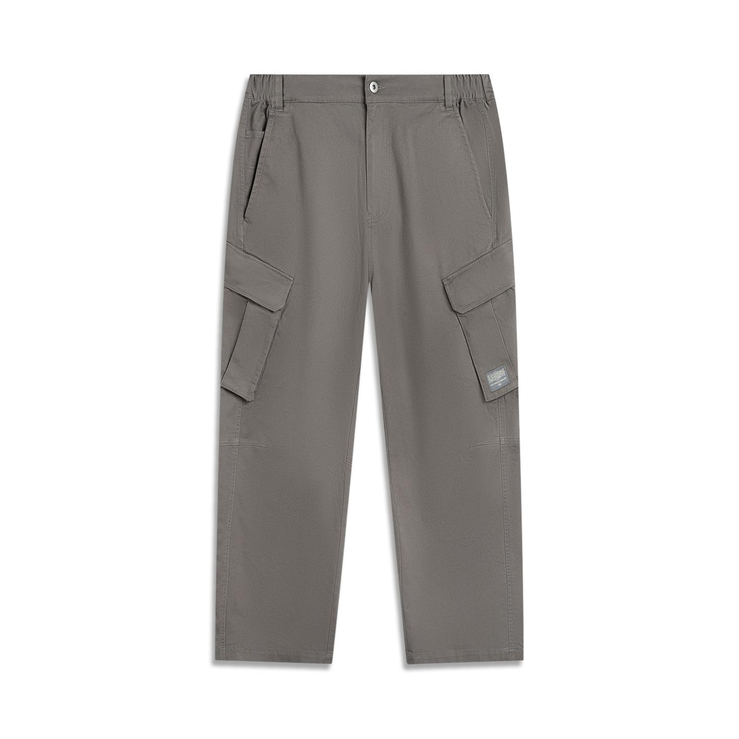 

Li Ning Sports Lifestyle Series Solid Color Mid Waist Comfortable Breathable Versatile Straight Leg Casual Pants Men bottoms Asphalt-Gray AKXV133-6 S