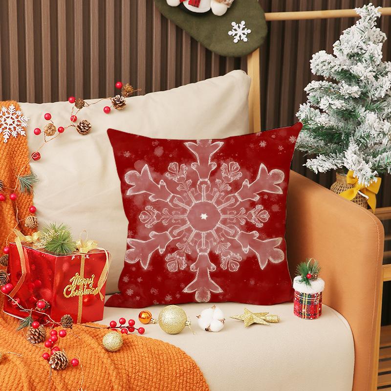 

Расписанная вручную Новая Рождественская наволочка Льняная с принтом Снеговика Подушка Простая Универсальная Домашняя Декорация Комбинация Наволочка 45X45cm (pillowcase only)