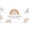 10-50pcs Pink Thank You for Supporting My Small Business Card Thanks Greeting Card Appreciation Cardstock for Sellers Gift 5*9cm