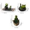 Realistic Floating Frogs Statue Weather Resistant Resins Miniature Frogs Boating Ornament For Garden Pond Decoration
