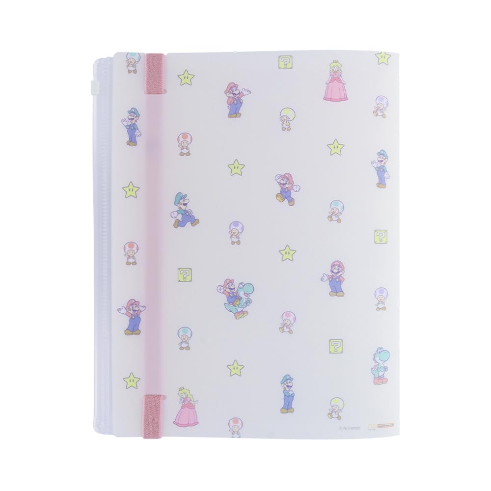 Stationery Super Mario Clear 5 Zipper with Ally Sun-Star File, Pockets, Pocket, Band, (S2173247)