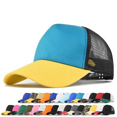 Atmungsaktive Baseballkappe Für Männer Und Frauen Sommer Hohe Qualität Mode Verstellbar Baumwolle Outdoor-Nutzung Sport Sonnenschutz Kappe Patchwork Netz Luft