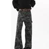 Amerikanische Retro-Camouflage-Jeans mit weitem Bein für Herren, Frühling, Säbel-Holzfällerhosen, locker, Workwear, gerade, lässig, lange Hosen