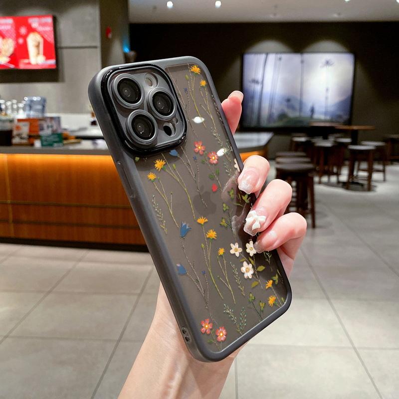For iPhone 12 13 14 15 Pro Max Case Butterfly Pattern ShockProof Silicone Transparent Phone Cover For iPhone 15 14 13 Pro 12 11