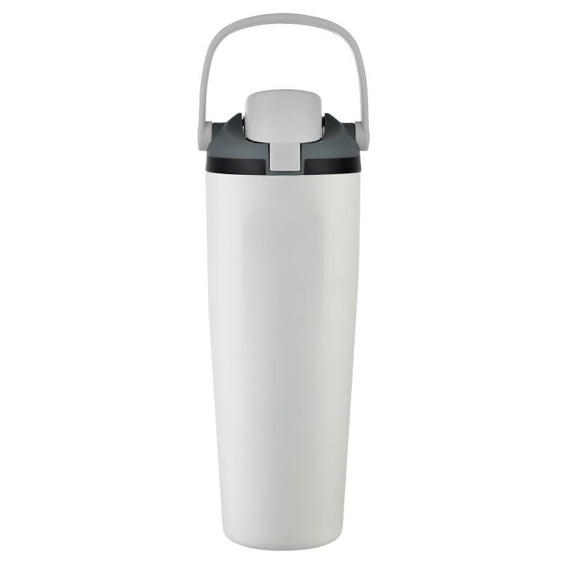 30oz Macaron Color Portable Insulated Bottle, 304 Stainless Steel Vacuum Flask, Handle Travel Cup 30oz 900ml белый