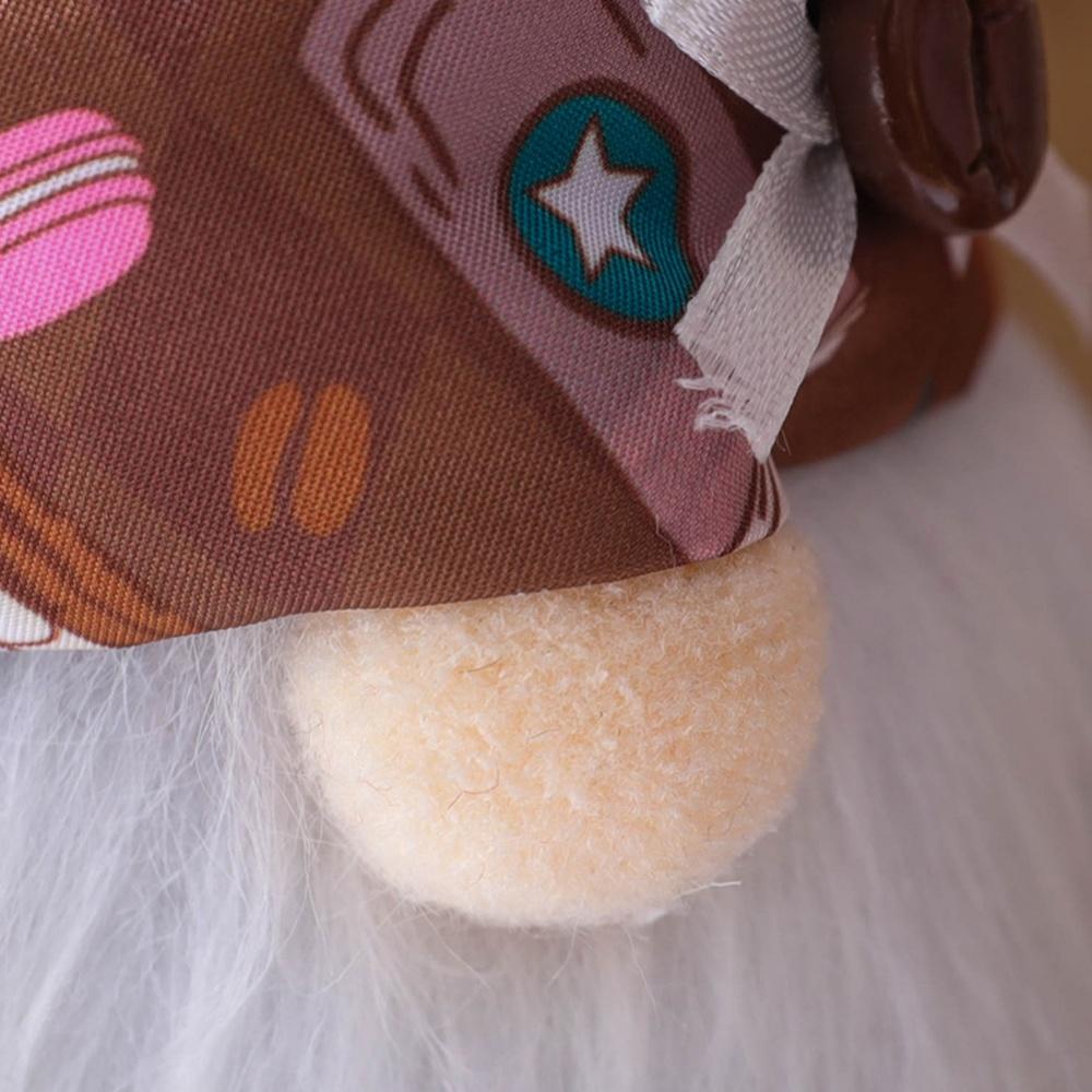 Kávový trpaslík potisk Švédský Tomte trpaslík plyšová panenka Dekorace kávového baru Dárek