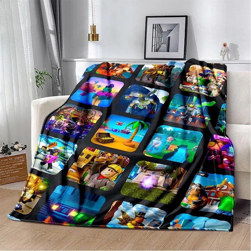 2025 New Style R-Robloxs Cartoon Game Gamer Soft Blankets,Keep Warm Throw Blanket Comfortable Blanket for Beds Sofa Home Bedroom