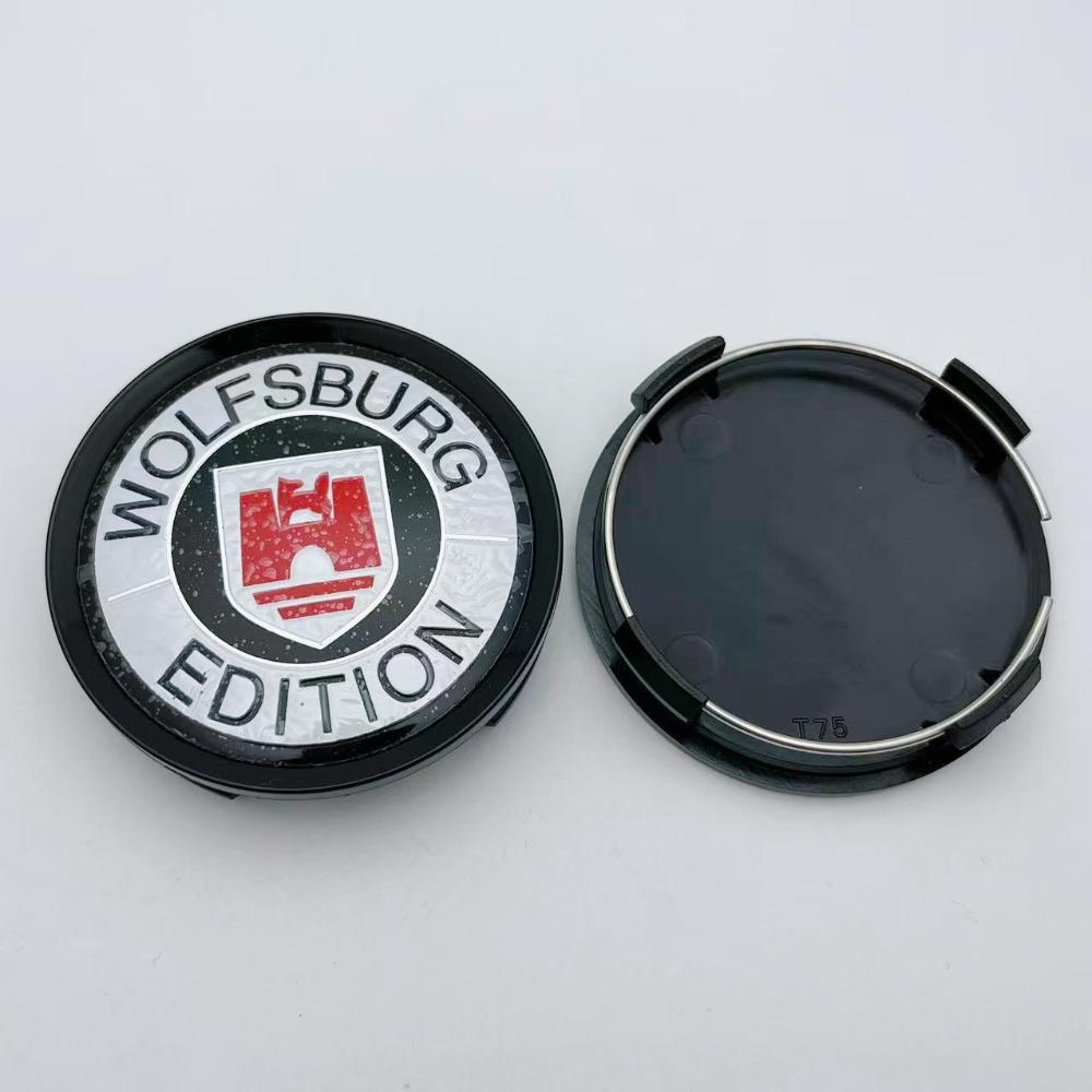 4pcs 74mm Wolfsburg Logo Emblem Badge Car Wheel Center Caps Wheel Hubcaps Rim Hub Center Dust Cover Replace Car Accessories