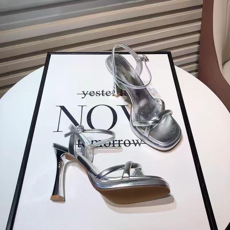 Fashion Summer Women's High Heels Shoes 2025 New High Heels Sandals for women Open-toe Platform Sandals Luxury Banquet Sandalias Mujer
