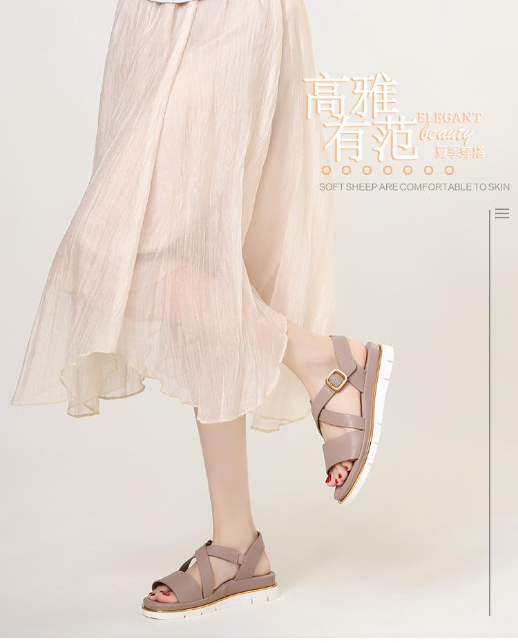 Fashion Wedges Shoes for Women Plus Size 36-42 Summer Fashion Platform Beach Non-slip Sandalias De Mujer Casual Buckle Strap Footwear