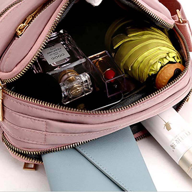 Female Casual Waterproof Nylon Shoulder Bags  Small Crossbody Messenger Bag Purse Female Multi-pocket Handbag Pouch