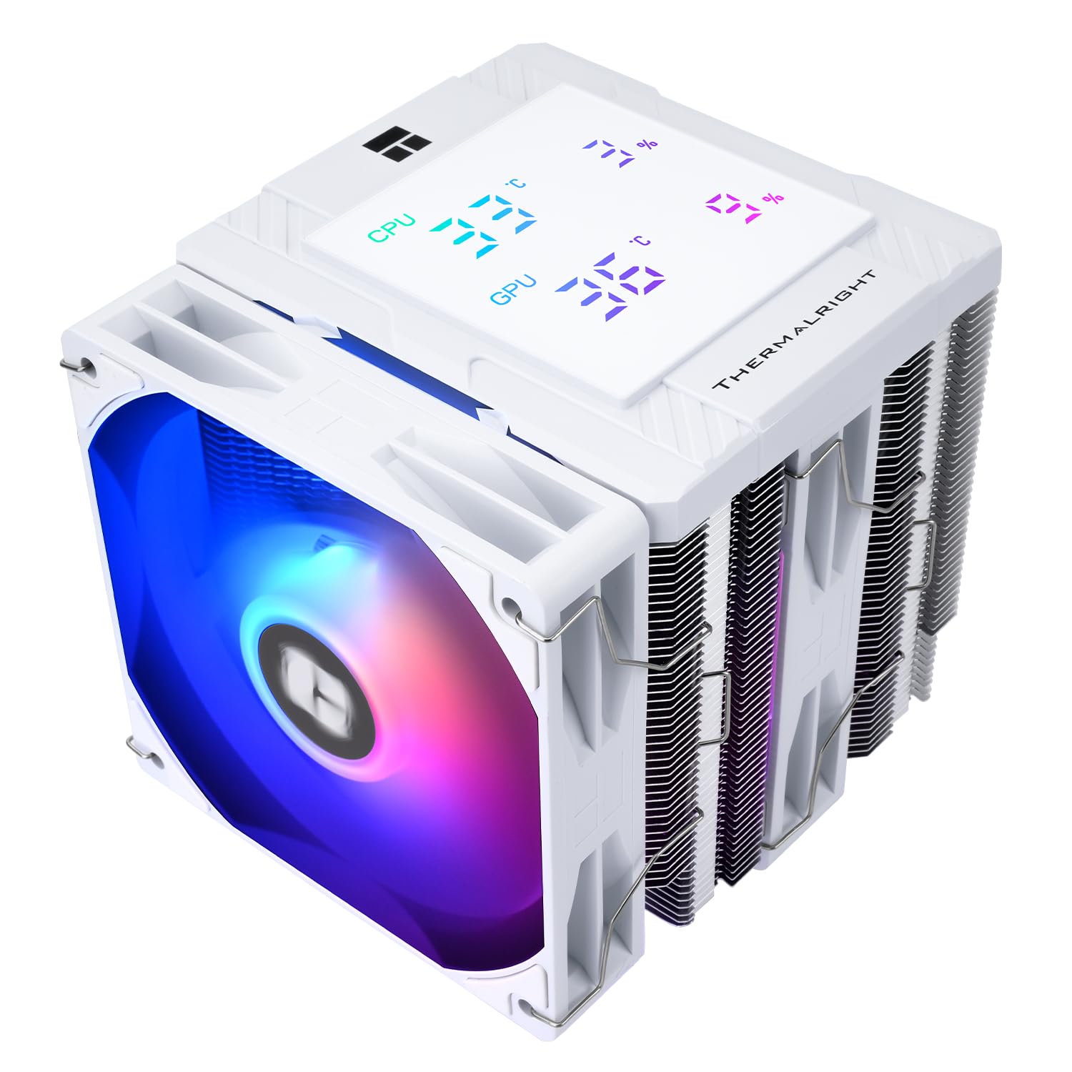 

Thermalright Peerless Assassin 120 Digital ARGB White CPU Air Digital Screen Top 6 Heat Pipes Computer CPU for Intel PC Cooler Black Cooler, Cover,