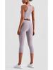 Women's European and American Slimming Ribbed High Neck Yoga Tank Top - Anti-Exposure, Beautiful Back Fitness Apparel for Summer