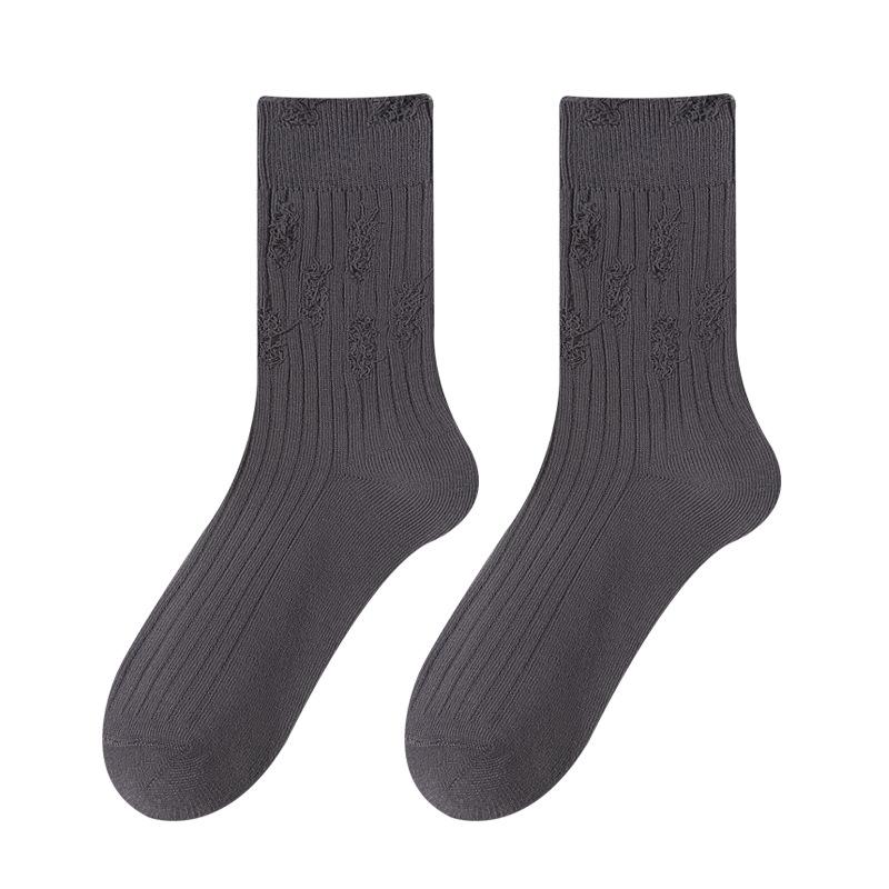 Socks Autumn Thin Mid-Leg Socks Anti-Pilling Breathable Cotton Socks Autumn Anti-Slip Anti-Odor Anti-Tear Socks