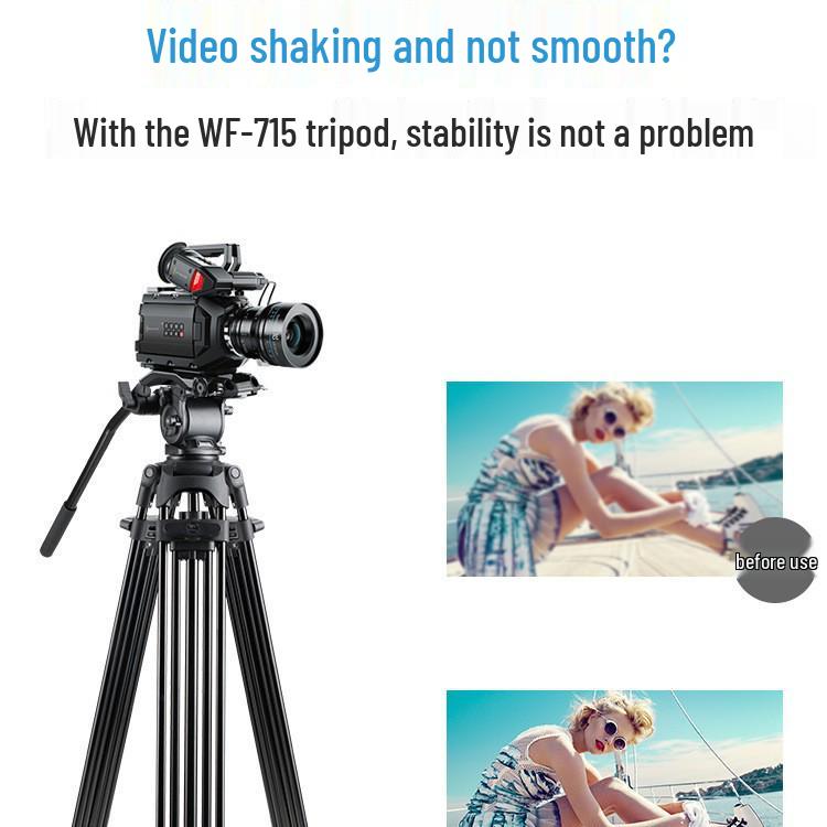 Weifeng 715 DSLR Tripod with Hydraulic Ball Head for Professional and Mirrorless Photography